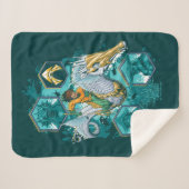 Aquaman Riding Seahorse door de koninkrijken Sherpa Deken (Voorkant (horizontaal))