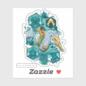 Aquaman Riding Seahorse door de koninkrijken Sticker (Vel)
