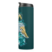 Aquaman Riding Seahorse door de koninkrijken Thermosbeker (Geroteerd rechts)