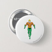 Aquaman Runs Ronde Button 5,7 Cm (Voorkant /achterkant)