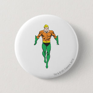 Aquaman Runs Ronde Button 5,7 Cm