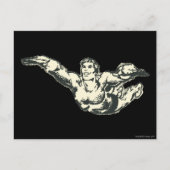 Aquaman Soars BW Briefkaart (Voorkant)