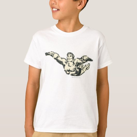 Aquaman Soars BW T-shirt (Voorkant)