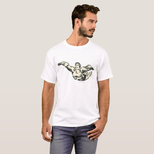 Aquaman Soars BW T-shirt (Voorkant volledig)
