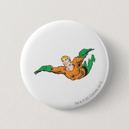Aquaman Soars Ronde Button 5,7 Cm (Voorkant)