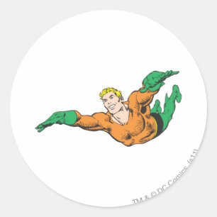 Aquaman Soars Ronde Sticker