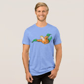 Aquaman Soars Tri-Blend Shirt (Voorkant volledig)
