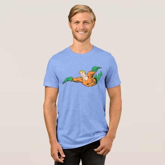 Aquaman Soars Tri-Blend Shirt (Voorkant volledig)