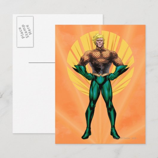 Aquaman Standing Briefkaart (Voorkant / Achterkant)