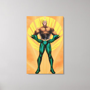Aquaman Standing Canvas Afdruk