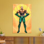 Aquaman Standing Canvas Afdruk (Insitu (Woonkamer))