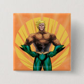 Aquaman Standing Vierkante Button 5,1 Cm (Voorkant)