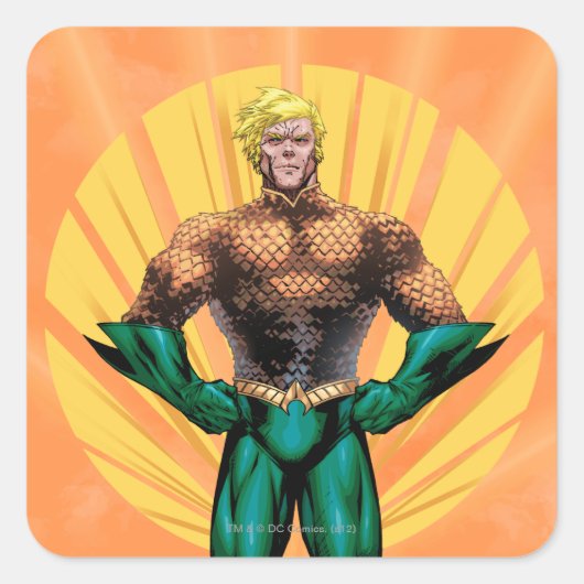 Aquaman Standing Vierkante Sticker (Voorkant)