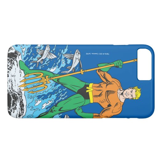 Aquaman Stands met Pitchfork Case-Mate iPhone Case (Achterkant (Horizontaal))