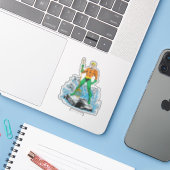 Aquaman Stands met Pitchfork Sticker (Laptop met iPhone)