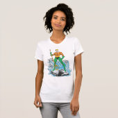 Aquaman Stands met Pitchfork T-shirt (Voorkant volledig)