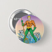 Aquaman-strengen met Spear Ronde Button 5,7 Cm (Voorkant /achterkant)