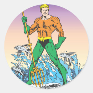 Aquaman-strengen met Spear Ronde Sticker