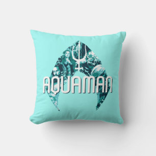 Aquaman Symbool voor orin, Mera, Orm en Zwarte M Kussen