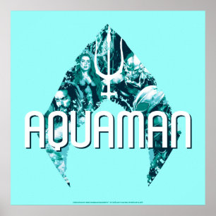 Aquaman   Symbool voor orin, Mera, Orm en Zwarte M Poster