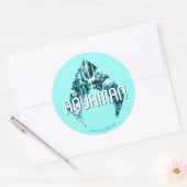 Aquaman | Symbool voor orin, Mera, Orm en Zwarte M Ronde Sticker (Envelop)