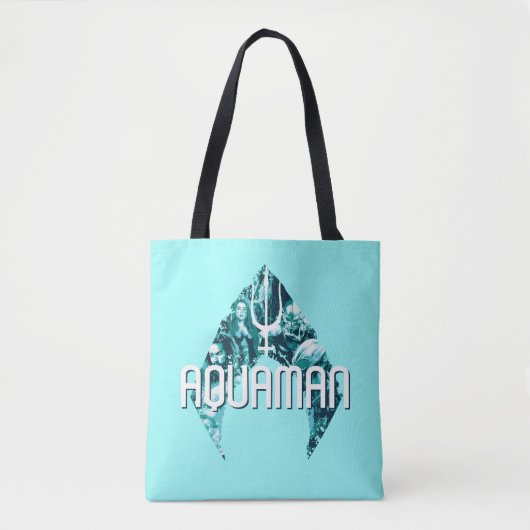 Aquaman | Symbool voor orin, Mera, Orm en Zwarte M Tote Bag (Voorkant)