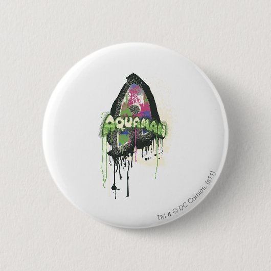 Aquaman - Twisted Innocence Letter Ronde Button 5,7 Cm (Voorkant)