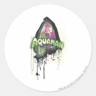 Aquaman - Twisted Innocence Letter Ronde Sticker