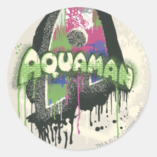 Aquaman - Twisted Innocence Letter Ronde Sticker