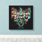 Aquaman | "Unite the Kingdoms Atlanteans Graphic" Canvas Afdruk (Insitu (Houten vloer))