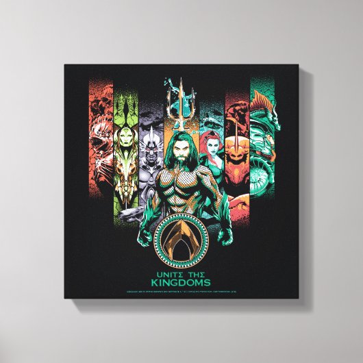 Aquaman | "Unite the Kingdoms Atlanteans Graphic" Canvas Afdruk (Voorkant)