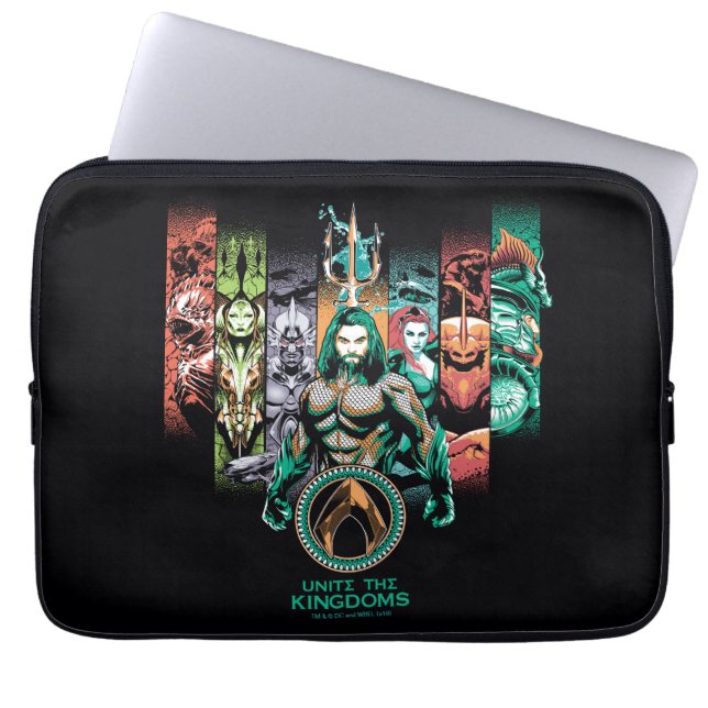 Aquaman | "Unite the Kingdoms Atlanteans Graphic" Laptop Sleeve (Voorkant)