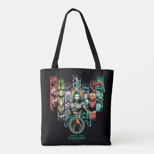 Aquaman | "Unite the Kingdoms Atlanteans Graphic" Tote Bag (Achterkant)