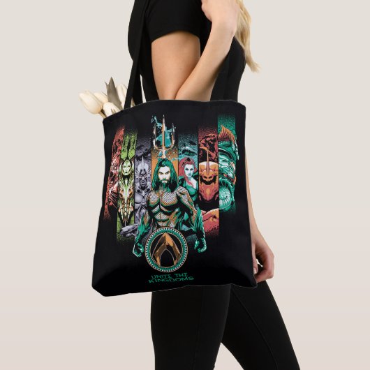 Aquaman | "Unite the Kingdoms Atlanteans Graphic" Tote Bag (Dichtbij)