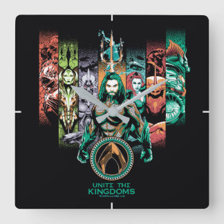 Aquaman | "Unite the Kingdoms Atlanteans Graphic" Vierkante Klok
