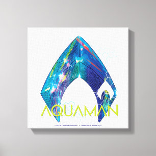 Aquaman   Verworpen Logo van Aquaman Canvas Afdruk