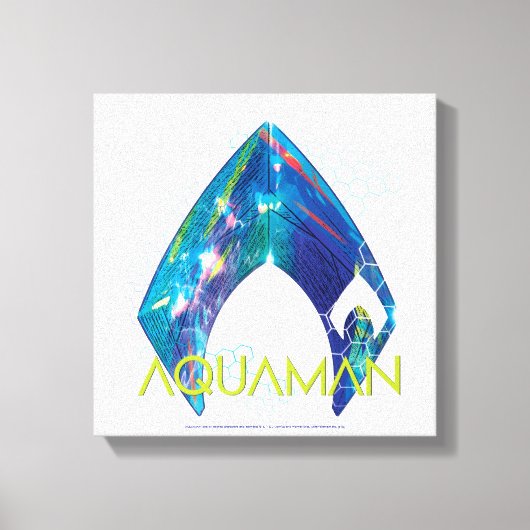 Aquaman | Verworpen Logo van Aquaman Canvas Afdruk (Voorkant)