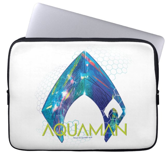 Aquaman | Verworpen Logo van Aquaman Laptop Sleeve (Voorkant)