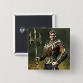 Aquaman Vierkante Button 5,1 Cm (Voorkant /achterkant)