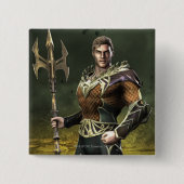 Aquaman Vierkante Button 5,1 Cm (Voorkant)