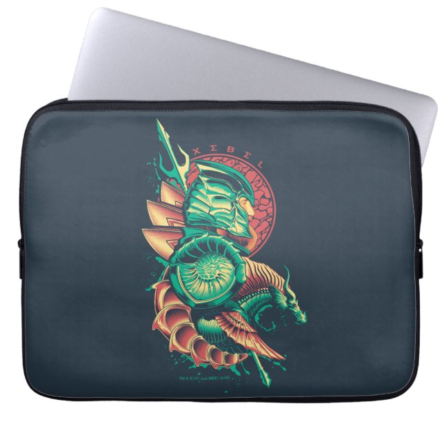 Aquaman | Xebel King Nereus Graphic Laptop Sleeve (Voorkant)