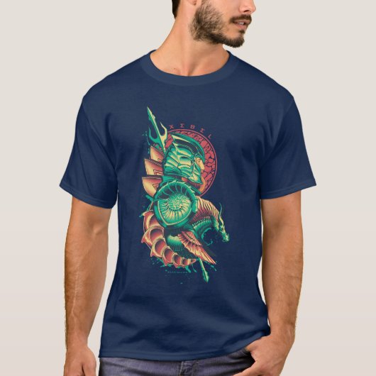 Aquaman | Xebel King Nereus Graphic T-shirt (Voorkant)