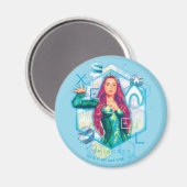 Aquaman | Xebel Princess Mera Hexagonal Graphic Magneet (Voorkant / Achterkant)