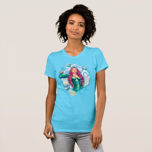 Aquaman | Xebel Princess Mera Hexagonal Graphic T-shirt (Voorkant volledig)