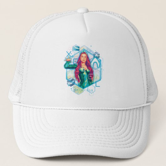 Aquaman | Xebel Princess Mera Hexagonal Graphic Trucker Pet (Voorkant)