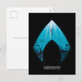 Aquaman | Zie door Aquaman Logo Ocean Graphic Briefkaart (Voorkant / Achterkant)