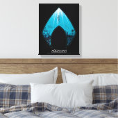 Aquaman | Zie door Aquaman Logo Ocean Graphic Canvas Afdruk (Insitu (Slaapkamer))