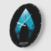 Aquaman | Zie door Aquaman Logo Ocean Graphic Grote Klok (Hoek)