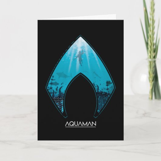 Aquaman | Zie door Aquaman Logo Ocean Graphic Kaart (Voorkant)