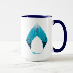 Aquaman   Zie door Aquaman Logo Ocean Graphic Mok